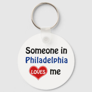 Someone in Philadelphia Loves me Keychain