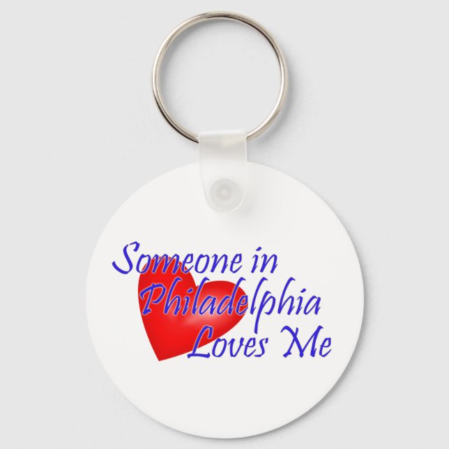 Someone in Philadelphia Loves Me Keychain (Front)