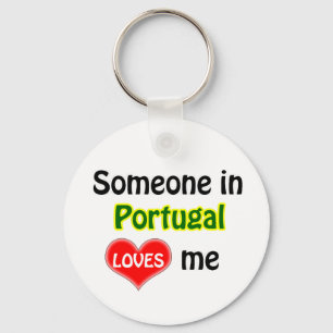 Someone in Portugal Loves me Keychain