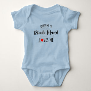 Someone In Rhode Island Loves Me Map Baby Bodysuit