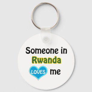 Someone in Rwanda Loves me Keychain