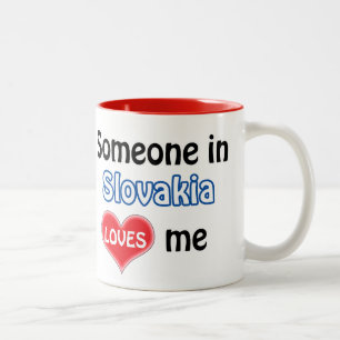 Someone in Slovakia loves me Two-Tone Coffee Mug