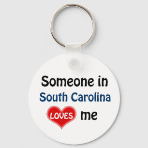 Someone in South Carolina Loves me Keychain