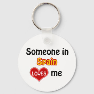 Someone in Spain Loves me Keychain
