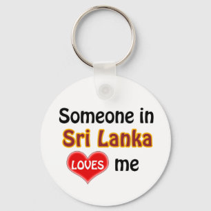 Someone in Sri Lanka Loves me Keychain