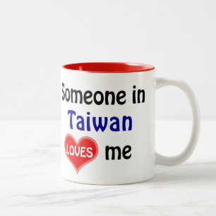 Someone in Taiwan loves me Two-Tone Coffee Mug