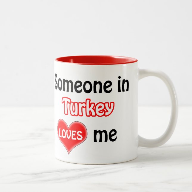 Someone in Turkey loves me Two-Tone Coffee Mug (Right)