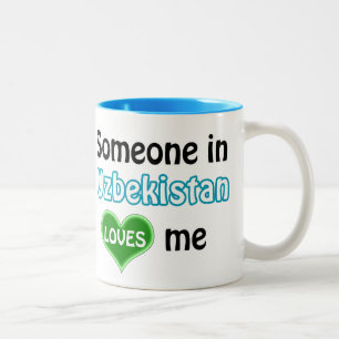 Someone in Uzbekistan loves me Two-Tone Coffee Mug