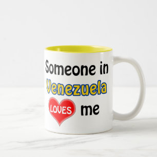 Someone in Venezuela loves me Two-Tone Coffee Mug