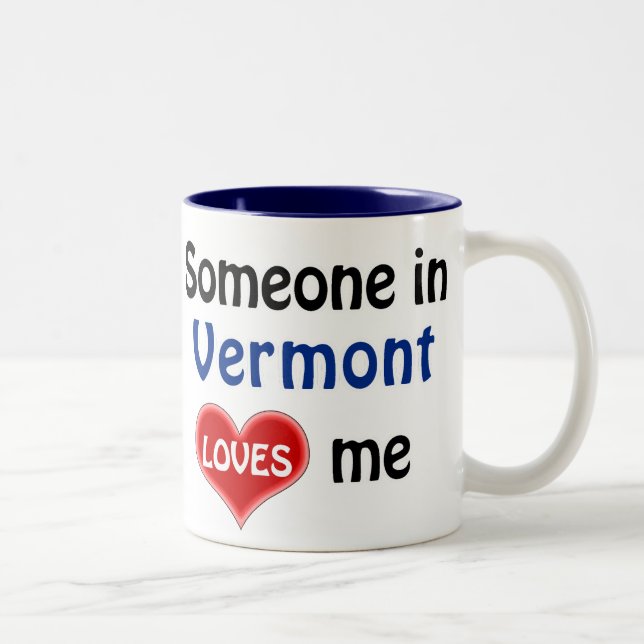 Someone in Vermont loves me Two-Tone Coffee Mug (Right)