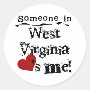 Someone In West Virginia Loves Me Classic Round Sticker