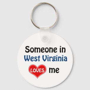 Someone in West Virginia Loves me Keychain