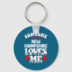 Someone new hampshire loves me t keychain