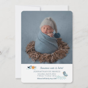 Someone New Is Here Photo Birth Announcement