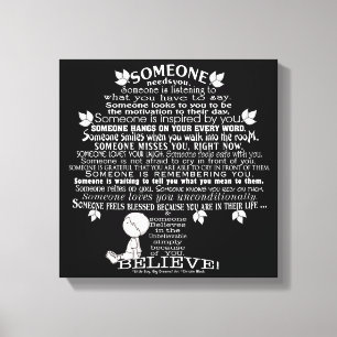 SOMEONE Tree Canvas Print
