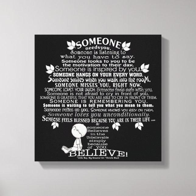 SOMEONE Tree Canvas Print (Front)