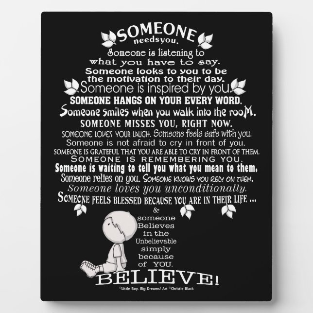 SOMEONE Tree Plaque (Front)