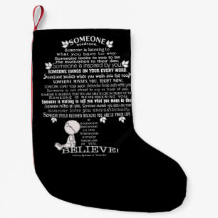 SOMEONE Tree Small Christmas Stocking