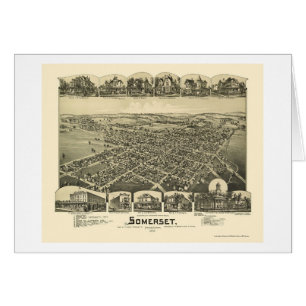 Somerset, carte panoramique de PA - 1900