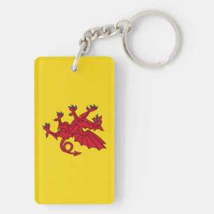 Somerset Flag England dragon symbol Keychain