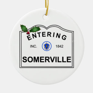 Somerville MA Ceramic Ornament