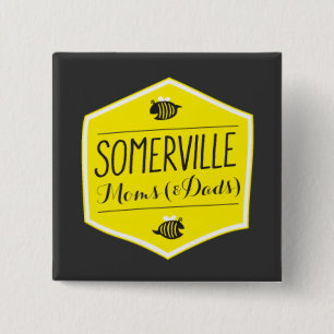 Somerville Moms Logo Button Black