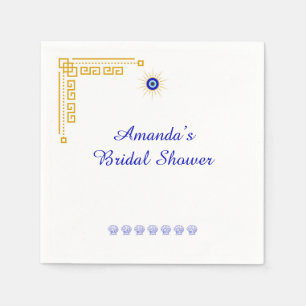 Something Blue and Greek Bridal Shower Napkin