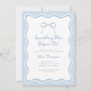 Something Blue Bachelorette Party Invitation