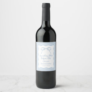 Something Blue Bachelorette Party Wine Label