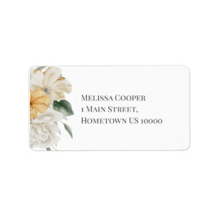 SOMETHING BLUE BEAUTIFUL FLORAL  Border Label