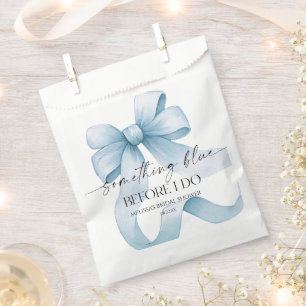 Something Blue Before I Do Blue Bow Bridal Shower Favour Bag