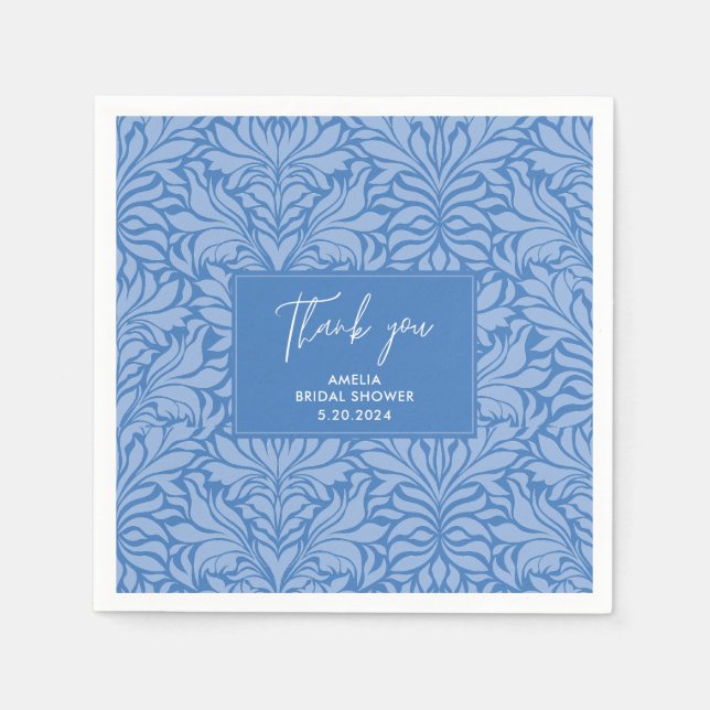 Something blue before i do blue bridal shower napkin (Front)