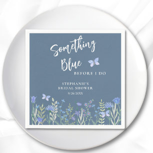 Something Blue Before I Do Blue Bridal Shower Napkin