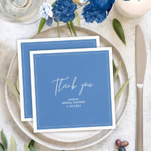 Something blue before i do blue bridal shower napkin