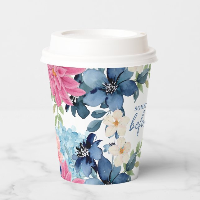 Something blue before i do blue bridal shower  paper cups (Front)