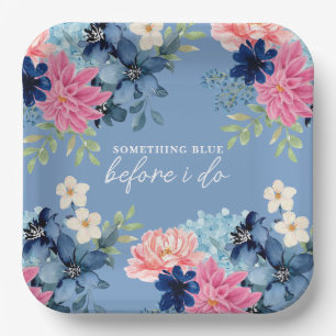 Something blue before i do blue bridal shower  paper plate