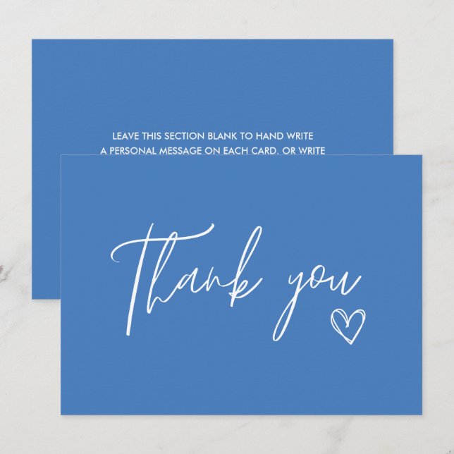 Something blue before i do blue bridal shower thank you card (Front/Back)