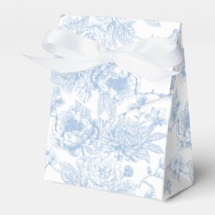 Something Blue Before I Do Blue Floral Toile Favor Box