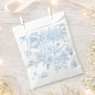Something Blue Before I Do Blue Floral Toile Favour Bag