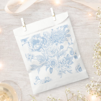 Something Blue Before I Do Blue Floral Toile Favour Bag