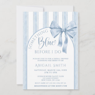 Something Blue Before I Do Bow Bridal Shower Invitation
