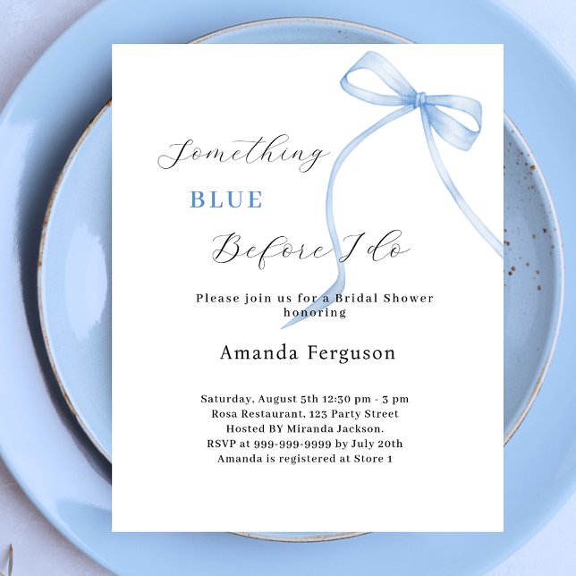 Something blue before I do bow white Bridal Shower (Creator Uploaded)