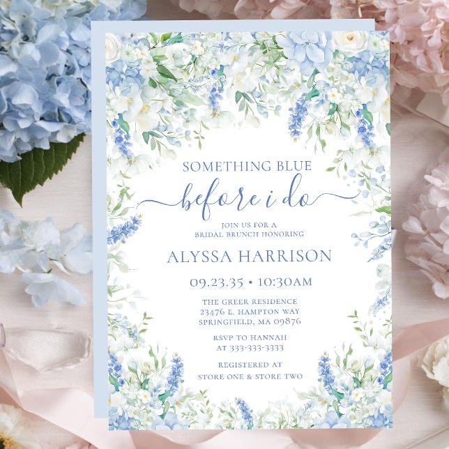 Something Blue Before I Do Bridal Brunch Invitation (Creator Uploaded)