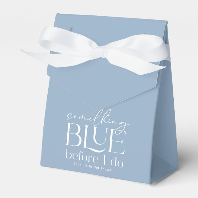 Something Blue Before I Do Bridal Shower Favor Box (Front Side)