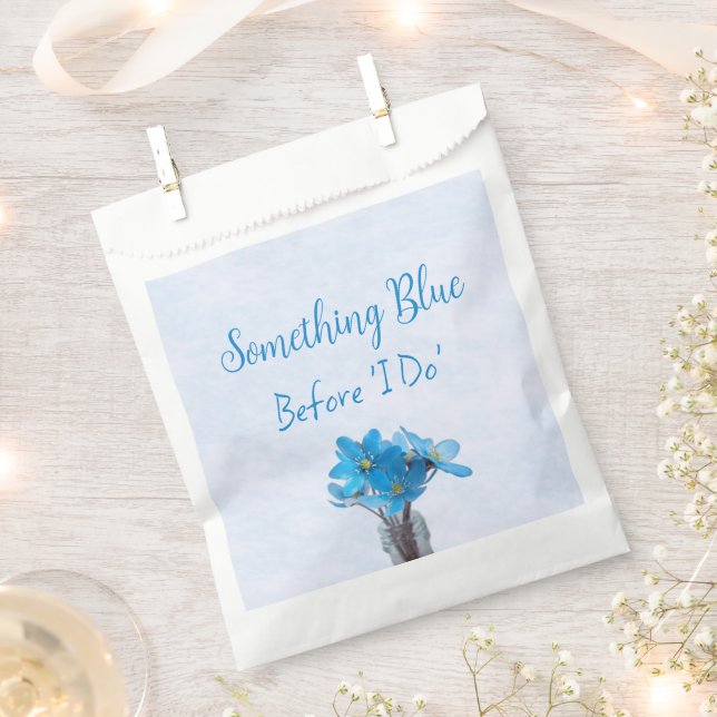 Something Blue Before I Do Bridal Shower Favour Bag (Clipped)