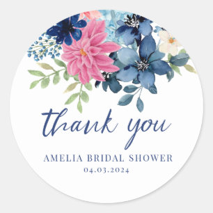 Something blue before i do bridal shower favour classic round sticker