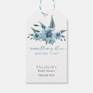 Something Blue Before I Do Bridal Shower Floral Gift Tags