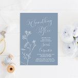 Something Blue Before I do Bridal Shower Invitatio Invitation<br><div class="desc">Something Blue Before I do Dusty Blue watercolor floral bridal shower invitation</div>