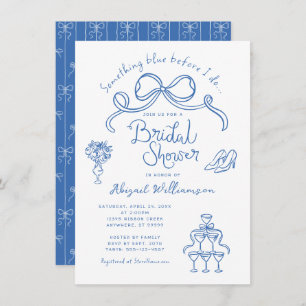 Something Blue Before I Do Bridal Shower Invitation