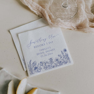 Something Blue Before I do Bridal Shower  Napkin